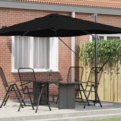 vidaXL Umbrella 351 x 250 x 260 cm Polyester and Aluminium Black 1