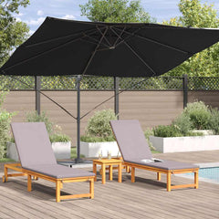 vidaXL Umbrella 351 x 250 x 260 cm Polyester and Aluminium Black 4