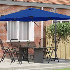 vidaXL Umbrella 351 x 250 x 260 cm Polyester and Aluminium Azurblau 1
