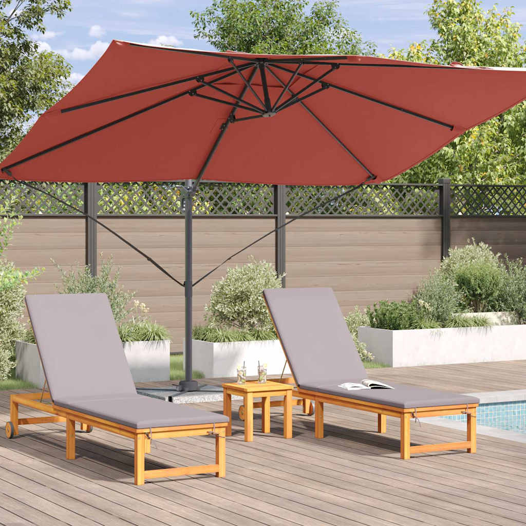 vidaXL Umbrella 351 x 250 x 260 cm Polyester and Aluminium Terracotta 4
