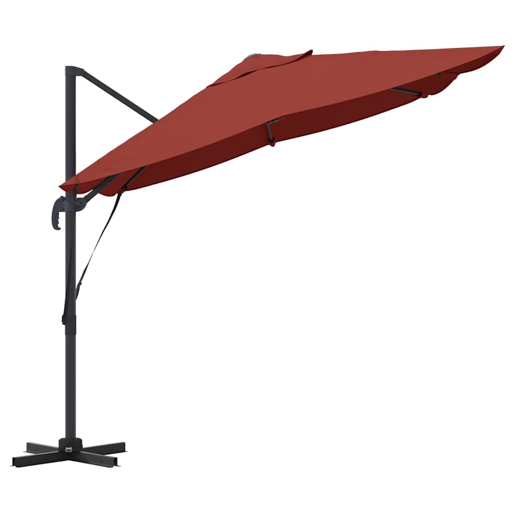 vidaXL Umbrella 351 x 250 x 260 cm Polyester and Aluminium Terracotta 6