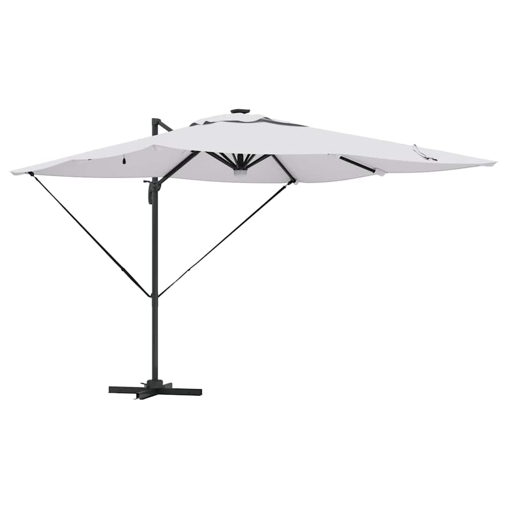 vidaXL Roma Parasol Beige 286 x 284 x 270 cm Aluminium and Polyester 2