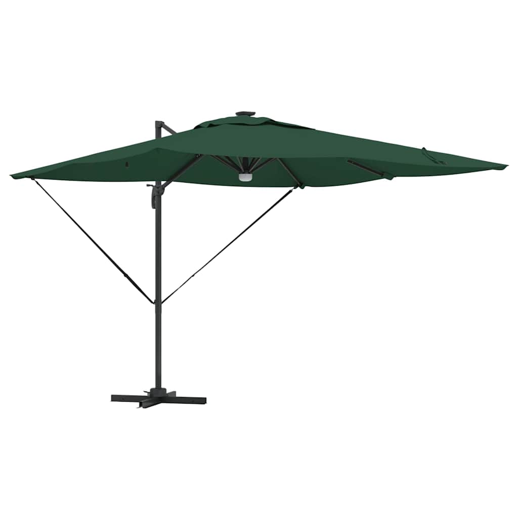 vidaXL Roma Parasol Green 286 x 284 x 270 cm Aluminium and Polyester 2