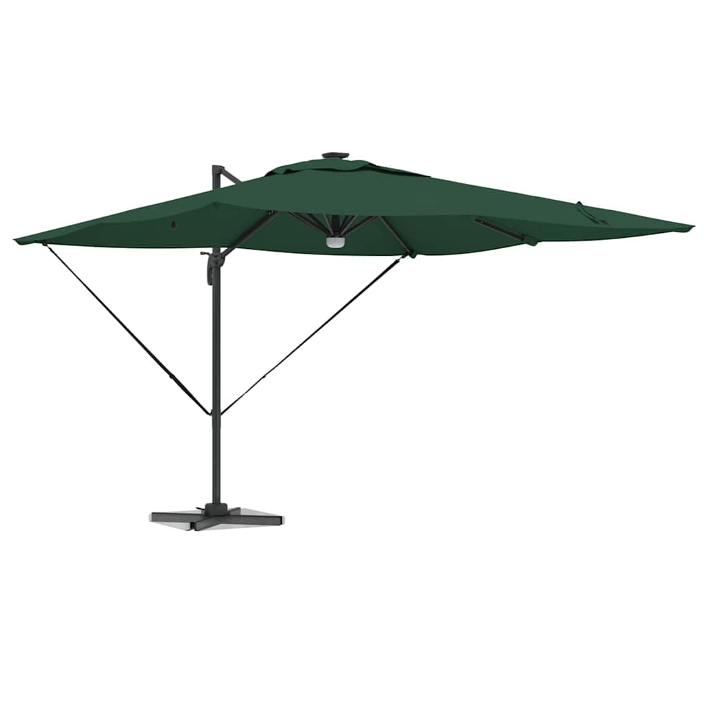 vidaXL Roma Parasol Green 286 x 284 x 270 cm Aluminium and Polyester 3