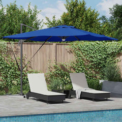 vidaXL Roma Parasol Blue 286 x 284 x 270 cm Aluminium and Polyester 1