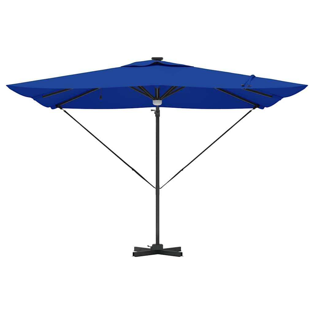 vidaXL Roma Parasol Blue 286 x 284 x 270 cm Aluminium and Polyester 6