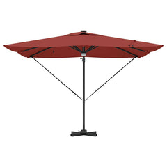 vidaXL Roma Parasol Red 286 x 284 x 270 cm Aluminium and Polyester 6