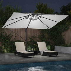 vidaXL Umbrella Sand 351 x 250 x 253 cm Polyester and Aluminium 4