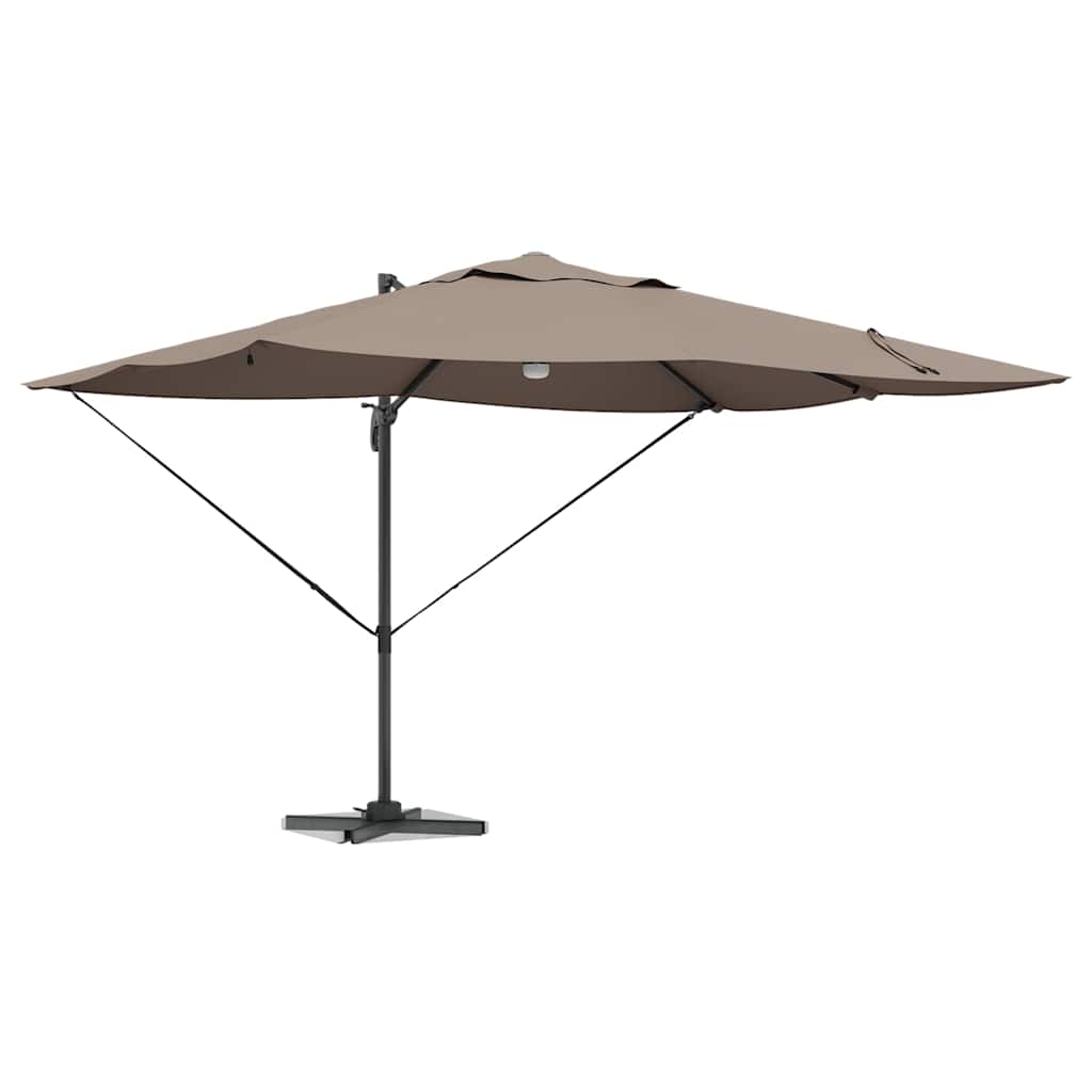 vidaXL Umbrella 351 x 250 x 253 cm Polyester and Aluminium Taupe 3