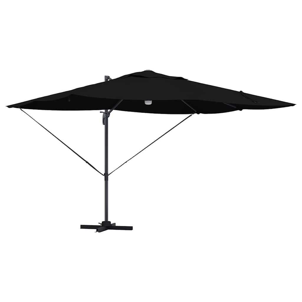 vidaXL Umbrella Black 351 x 250 x 253 cm Polyester and Aluminium 2