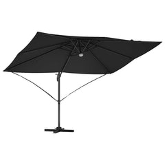 vidaXL Umbrella Black 351 x 250 x 253 cm Polyester and Aluminium 5