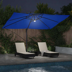vidaXL Umbrella 351 x 250 x 253 cm Polyester and Aluminium Azurblau 4