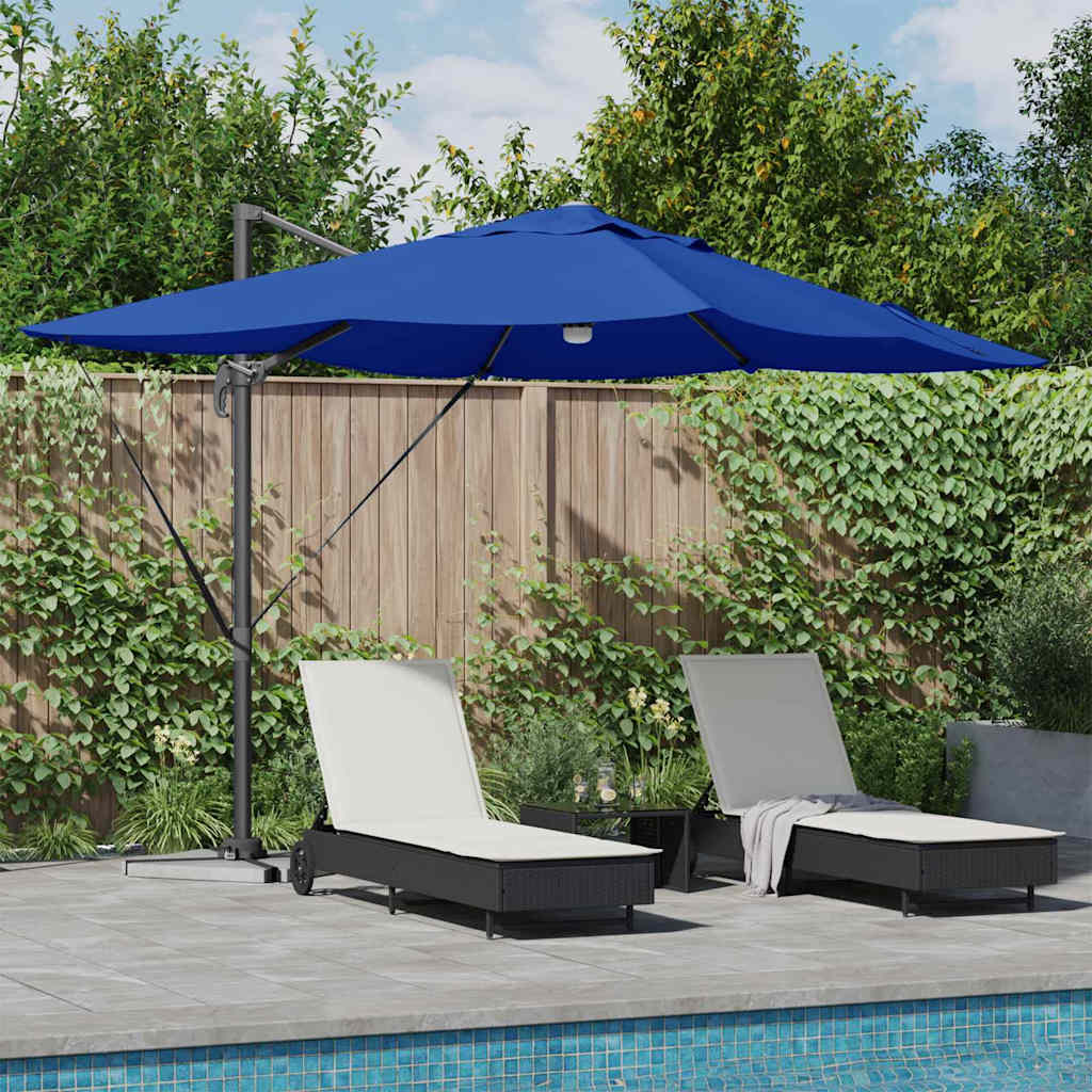 vidaXL Umbrella 351 x 250 x 253 cm Polyester and Aluminium Azurblau 1