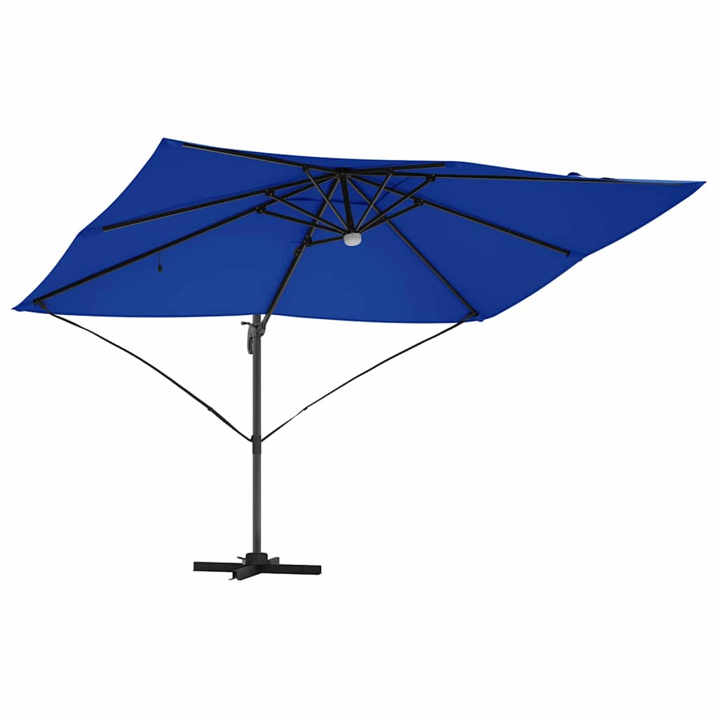 vidaXL Umbrella 351 x 250 x 253 cm Polyester and Aluminium Azurblau 5
