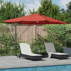 vidaXL Umbrella Terracotta 351 x 250 x 253 cm Polyester and Aluminium 1