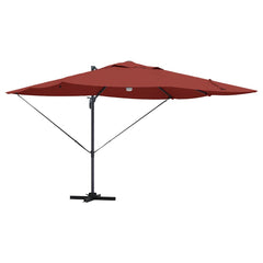 vidaXL Umbrella Terracotta 351 x 250 x 253 cm Polyester and Aluminium 2