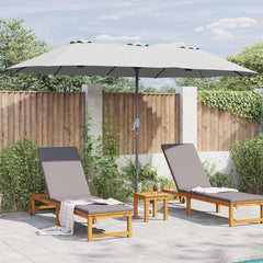 vidaXL Garden Parasol 370 x 197 x 239 cm Polyester and Aluminium Sand 4