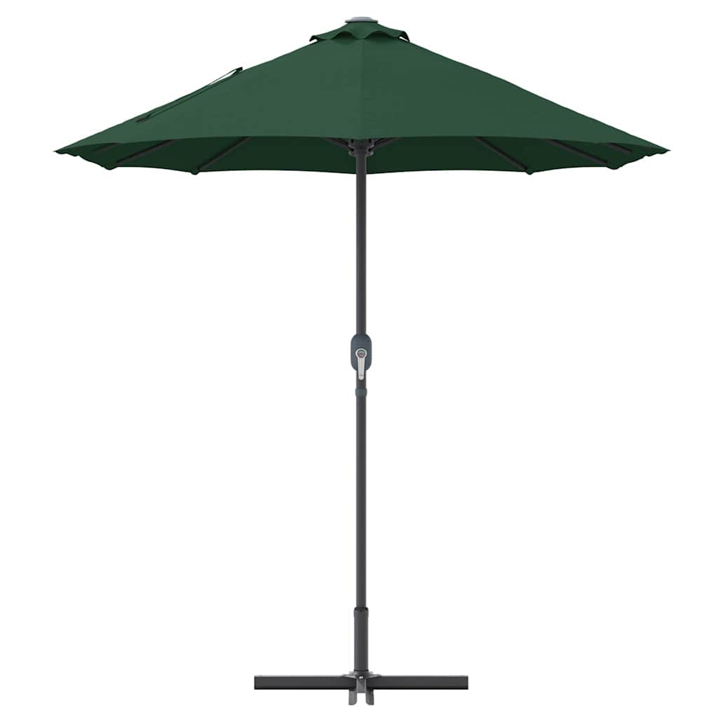 vidaXL Garden Parasol 370 x 197 x 239 cm Polyester and Aluminium Green 6