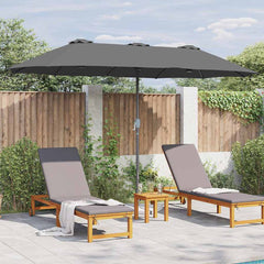 vidaXL Garden Parasol 370 x 197 x 239 cm Polyester and Aluminium 4