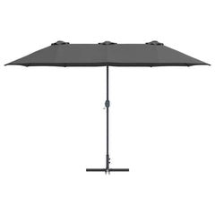vidaXL Garden Parasol 370 x 197 x 239 cm Polyester and Aluminium 5