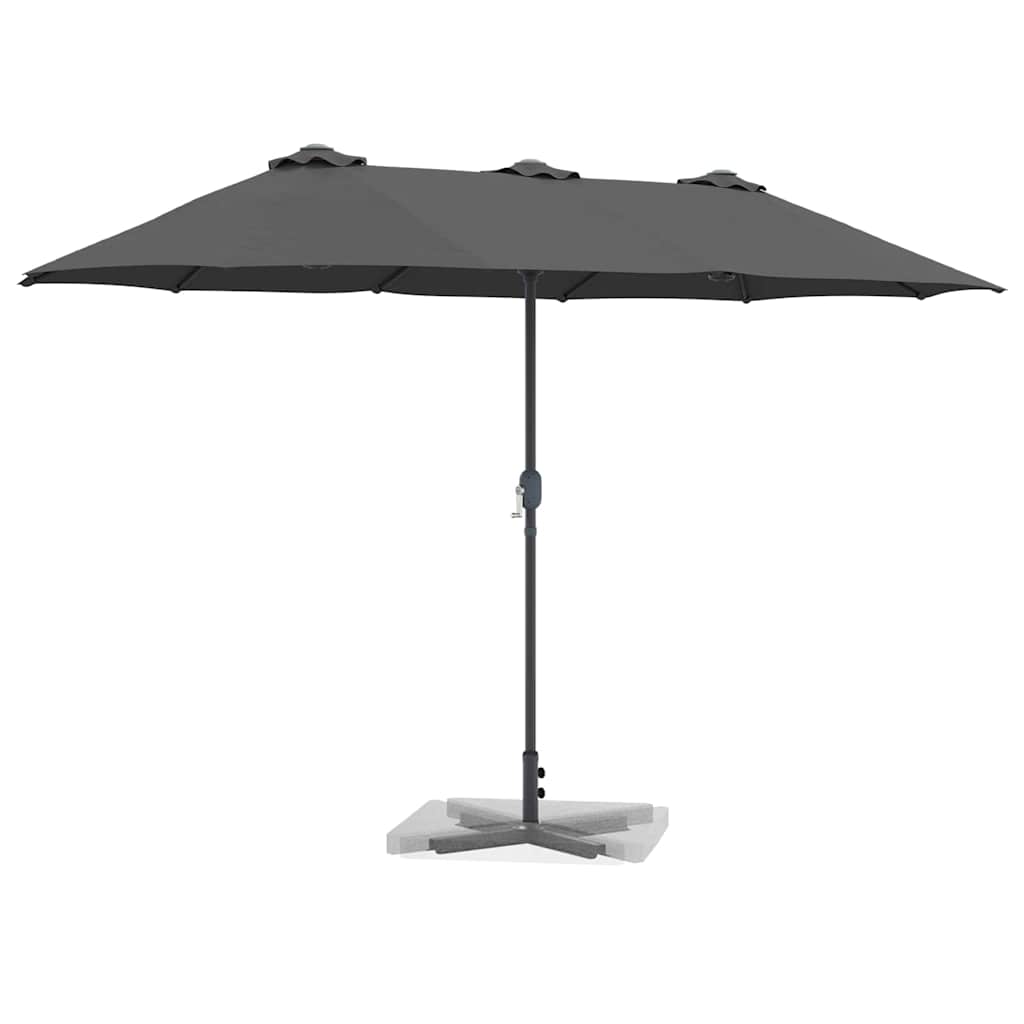 vidaXL Garden Parasol 370 x 197 x 239 cm Polyester and Aluminium 3