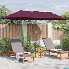 vidaXL Garden Parasol 370 x 197 x 239 cm Polyester and Aluminium 4