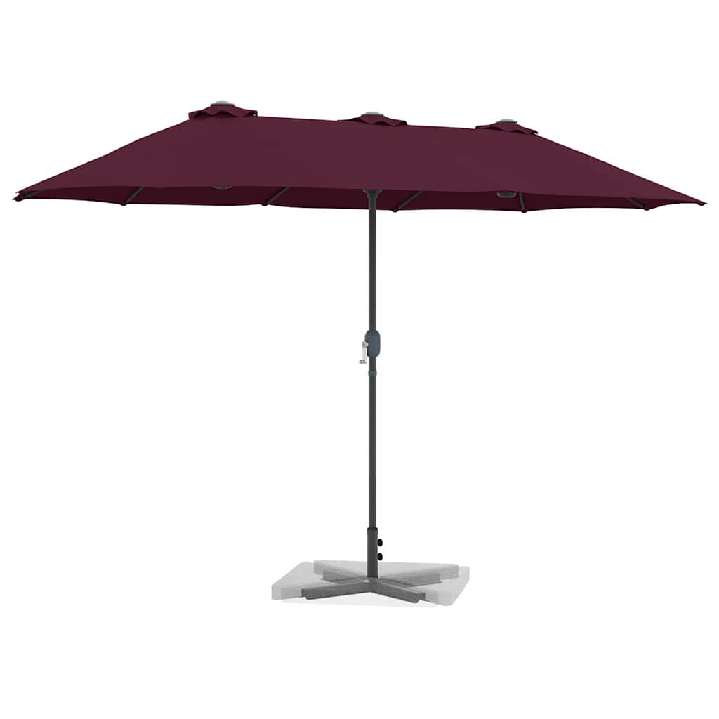 vidaXL Garden Parasol 370 x 197 x 239 cm Polyester and Aluminium 3