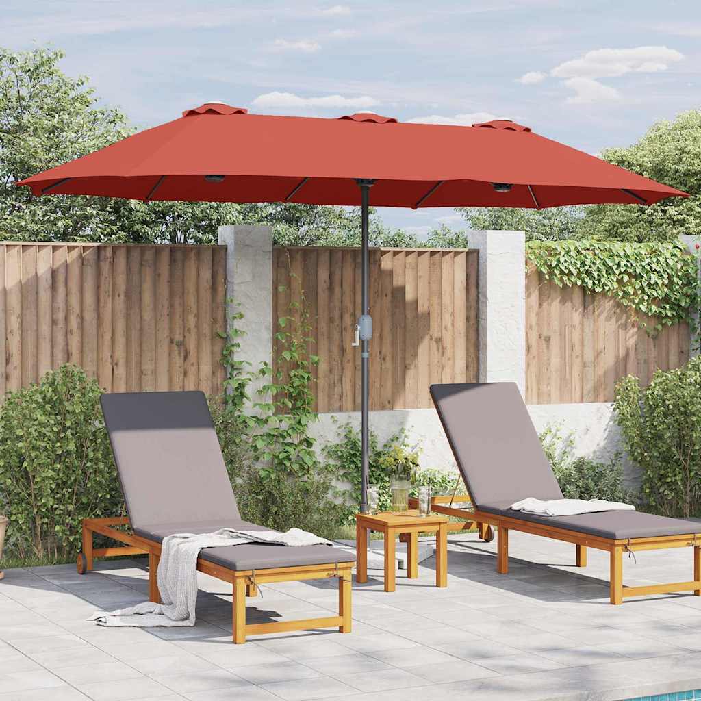 vidaXL Garden Parasol 370 x 197 x 239 cm Polyester and Aluminium 4
