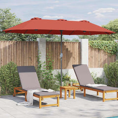 vidaXL Garden Parasol 370 x 197 x 239 cm Polyester and Aluminium 4