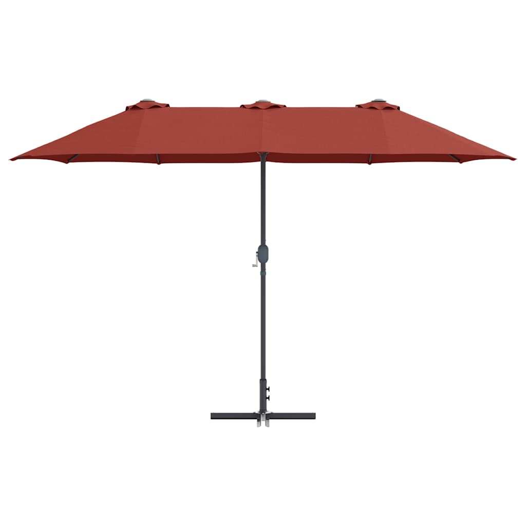 vidaXL Garden Parasol 370 x 197 x 239 cm Polyester and Aluminium 5