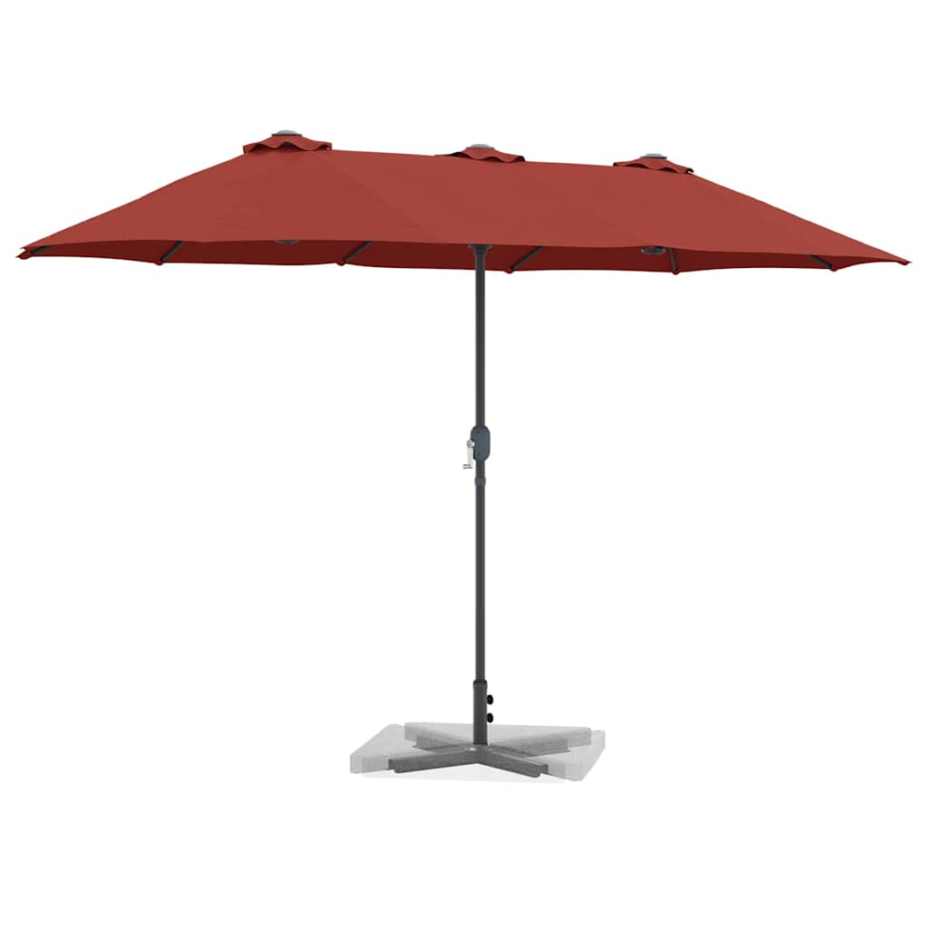 vidaXL Garden Parasol 370 x 197 x 239 cm Polyester and Aluminium 3