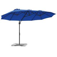 vidaXL Umbrella 372 x 198 x 243 cm Polyester and Aluminium Azurblau 3