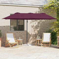 vidaXL Umbrella Bordeaux Red 372 x 198 x 243 cm 1