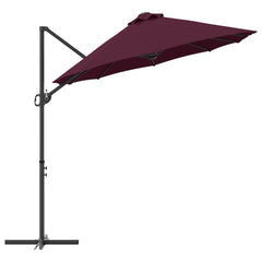 vidaXL Umbrella Bordeaux Red 372 x 198 x 243 cm 6