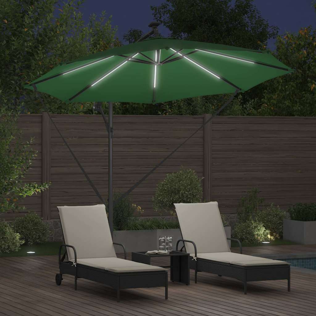 vidaXL Umbrella 294 x 294 x 248 cm Polyester and Aluminium Green 4