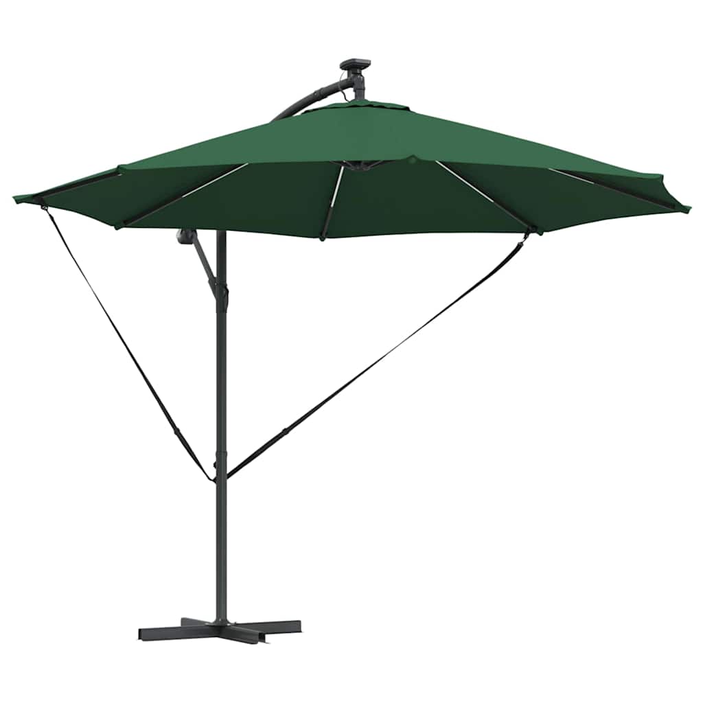 vidaXL Umbrella 294 x 294 x 248 cm Polyester and Aluminium Green 2