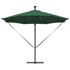 vidaXL Umbrella 294 x 294 x 248 cm Polyester and Aluminium Green 6