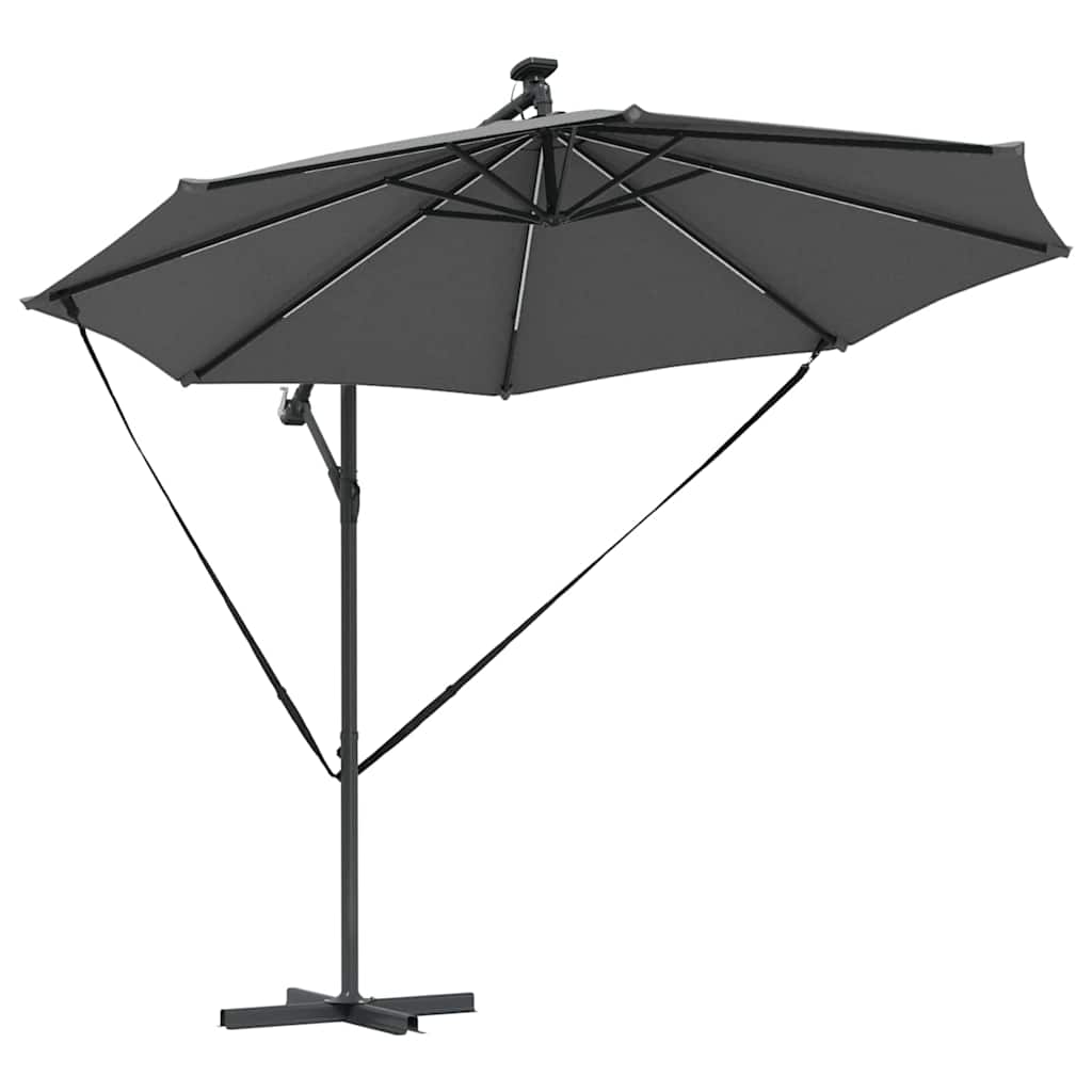 vidaXL Umbrella 294 x 294 x 248 cm Polyester and Aluminium Anthracite 5