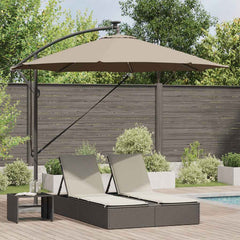 vidaXL Umbrella 294 x 294 x 248 cm Polyester and Aluminium Taupe 1