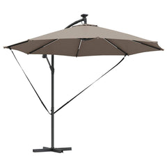 vidaXL Umbrella 294 x 294 x 248 cm Polyester and Aluminium Taupe 2