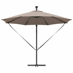 vidaXL Umbrella 294 x 294 x 248 cm Polyester and Aluminium Taupe 6