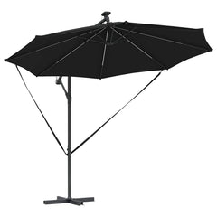 vidaXL Umbrella 294 x 294 x 248 cm Polyester and Aluminium Black 5
