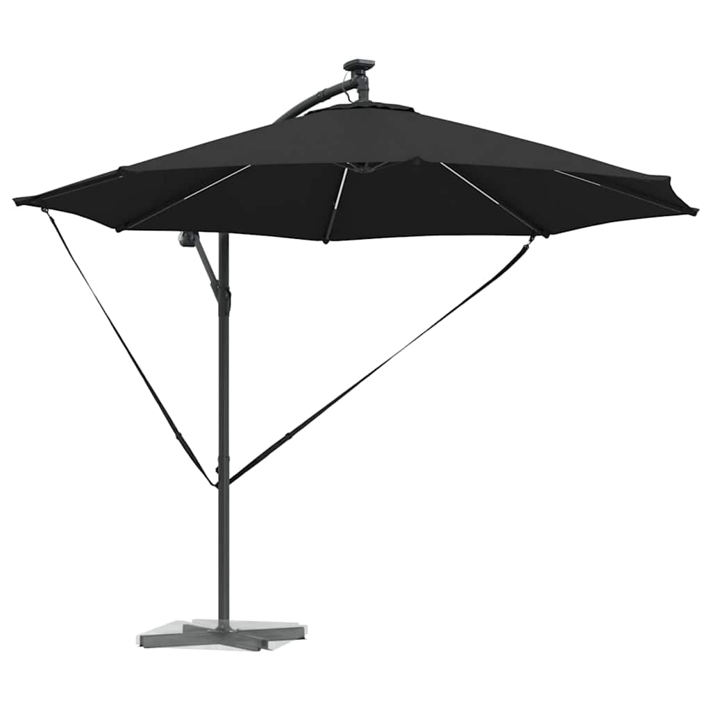 vidaXL Umbrella 294 x 294 x 248 cm Polyester and Aluminium Black 3