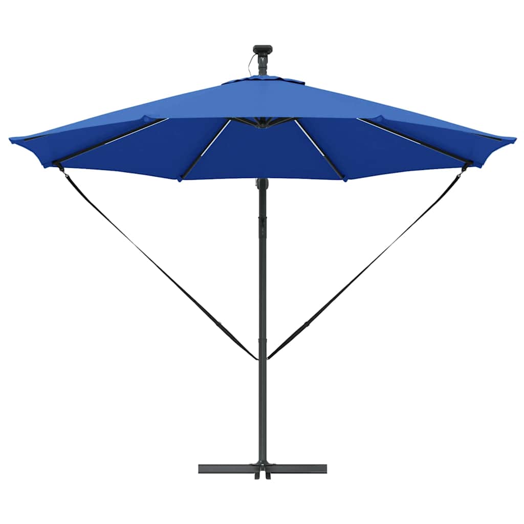 vidaXL Umbrella 294 x 294 x 248 cm Polyester and Aluminium Azurblau 6