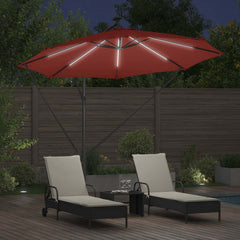 vidaXL Umbrella 294 x 294 x 248 cm Polyester and Aluminium Terracotta 4