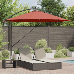 vidaXL Umbrella 294 x 294 x 248 cm Polyester and Aluminium Terracotta 1