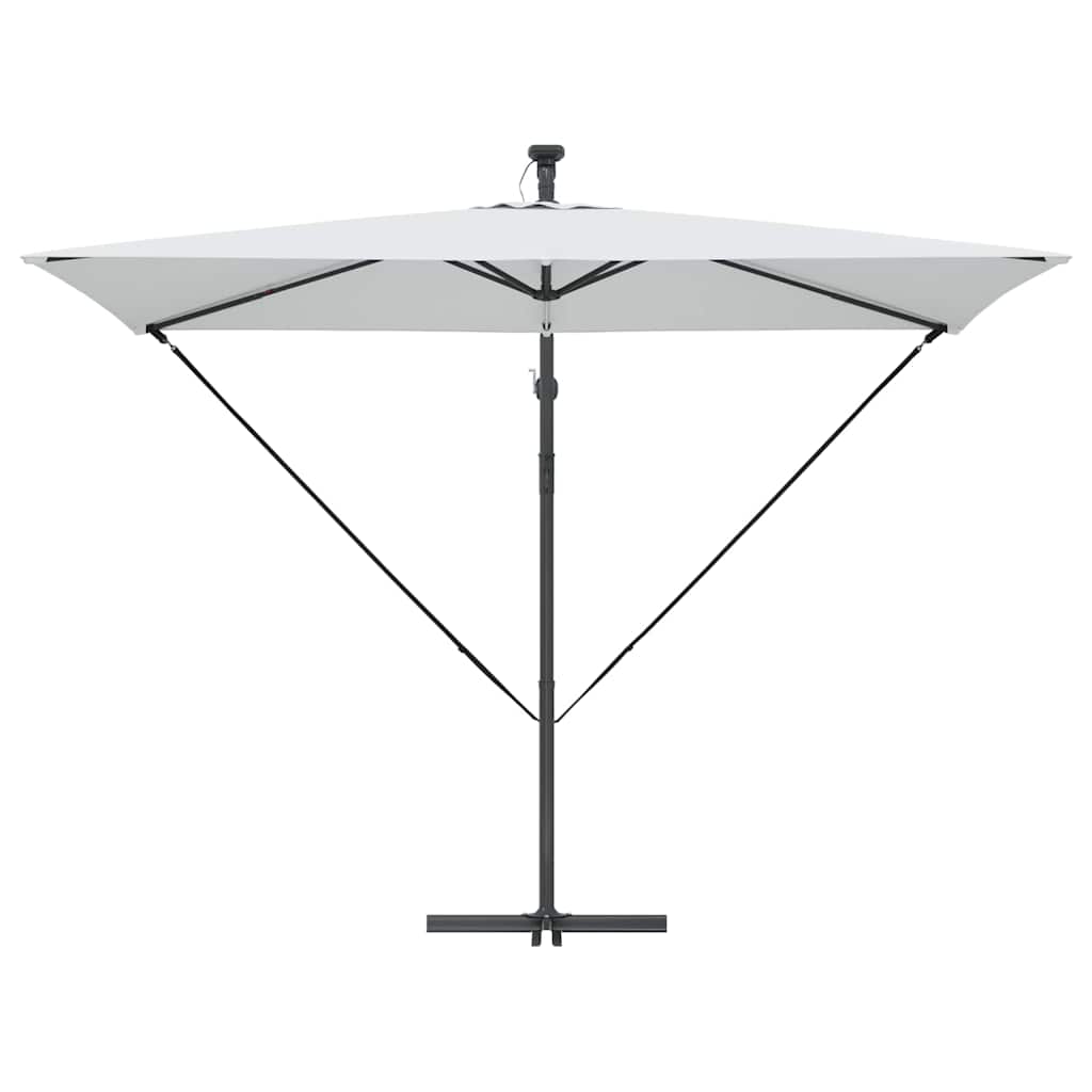 vidaXL Parasol 294 x 200 x 270 cm Polyester and Aluminium Sand 6
