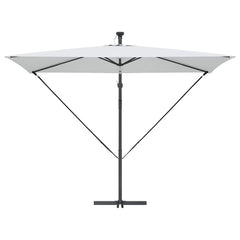 vidaXL Parasol 294 x 200 x 270 cm Polyester and Aluminium Sand 6