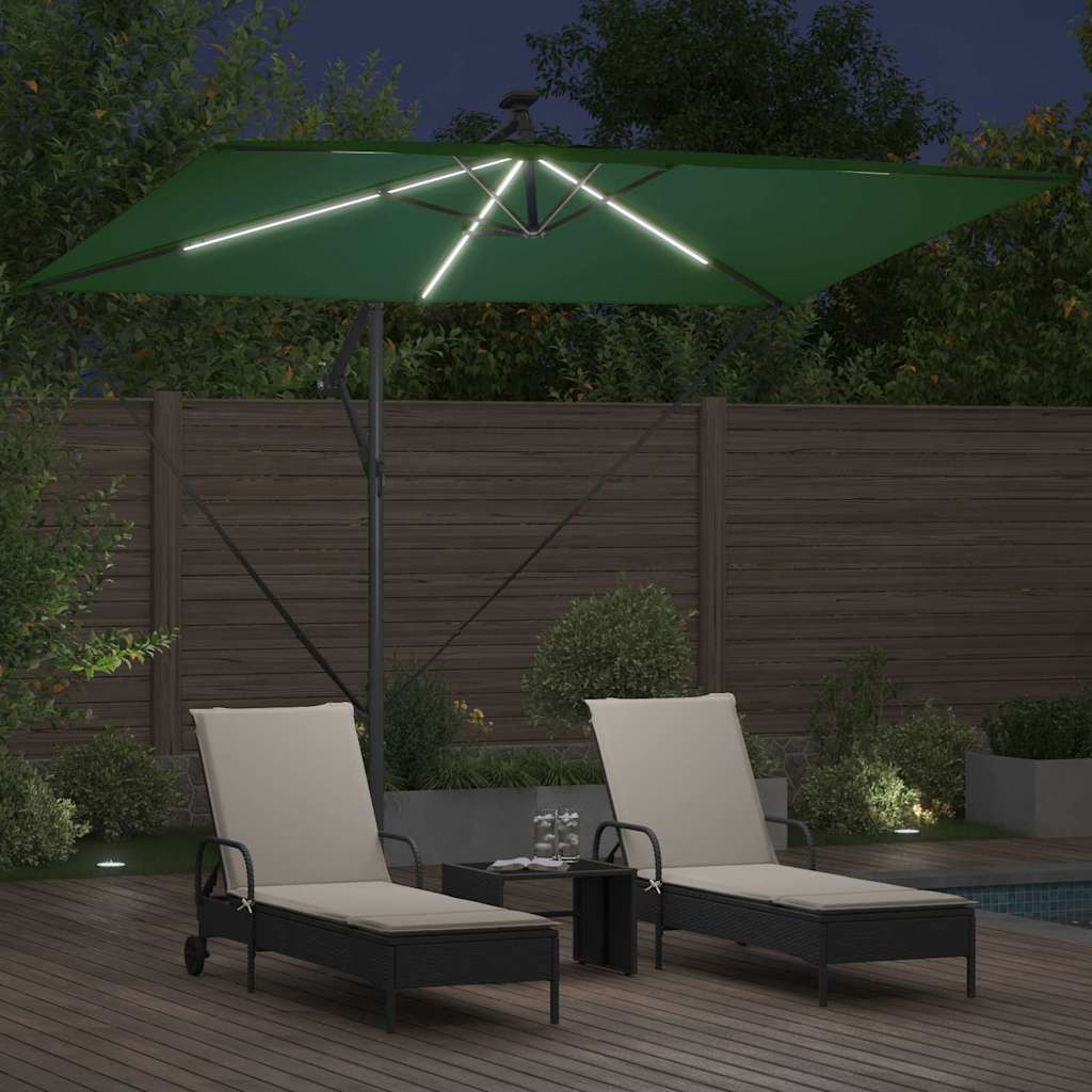 vidaXL Parasol 294 x 200 x 270 cm Polyester and Aluminium Green 4