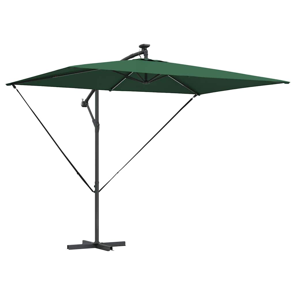 vidaXL Parasol 294 x 200 x 270 cm Polyester and Aluminium Green 2